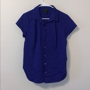 Worthington Button up Purple Blouse